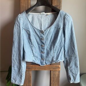 Levi's Corset Denim Top Size Small Boho, Festival Y2K Inspired, Cottagecore‎